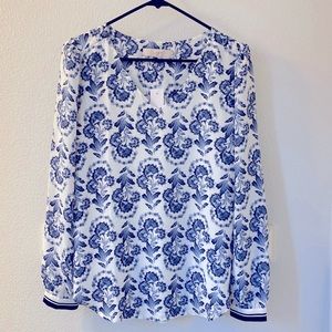 Loft Floral Print Blouse - Size S